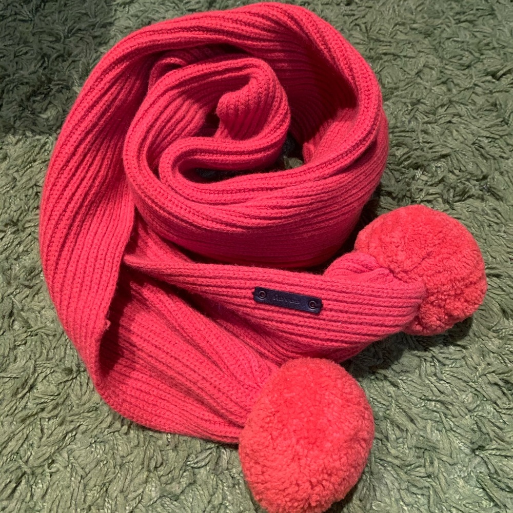 Coach wool scarf with bonbon
